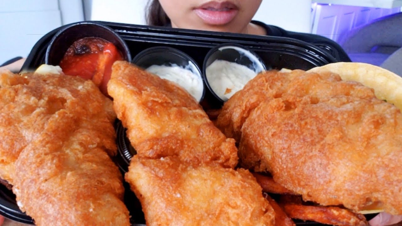 ASMR EATING FISH 'N CHIPS MUKBANG Extreme Crunch Satisfying REAL Eating sounds 먹방 TWILIGHT SHOW