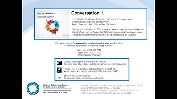 NCCDH Webinar: From risk to resilience: Report from the CPHO of Canada: Intro (1 of 4)