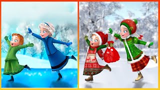 Frozen: Baby Elsa Anna Glow Up In Christmas Noel - Frozen Elsa Anna Transformation Resimi