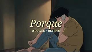 Porque Slowed  Reverb