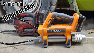 The New Ridgid 18 Volt Grease Gun Looks A Lot Like The Milwaukee M18! Model R860445 Review