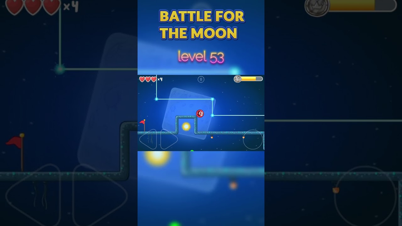 Red Ball 4: Battle for the Moon - Level 53 Epic Win! 🌕