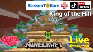 King Of The Hill Minecraft Tiktok Live Game. Stream To Earn Plugin For Playing Streamer Vs Viewer