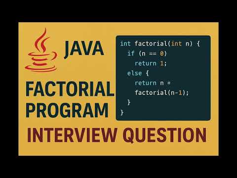Find to Factorial Number/Java Logical interview question ❓ #java #interview