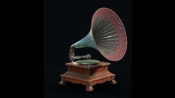 Gramophone game-ready 3d model