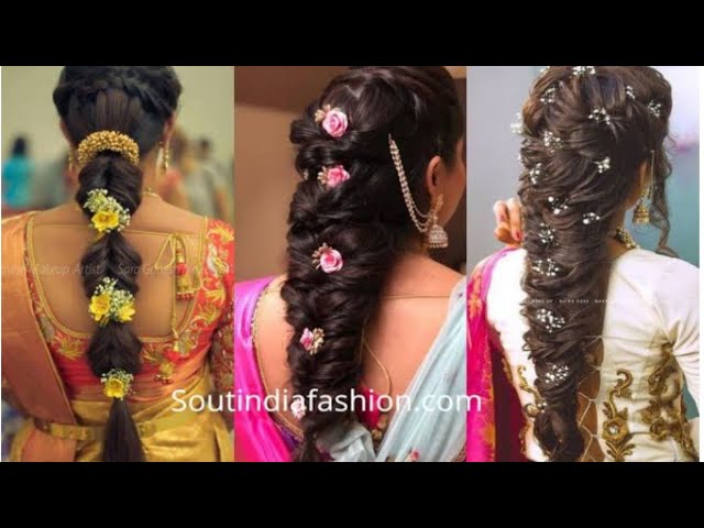 NIHARIKA KONIDELA inspired Hairstyle/REAL BRIDE MESSY BRAID/South Indian  Engagement Hairstyle - YouTube