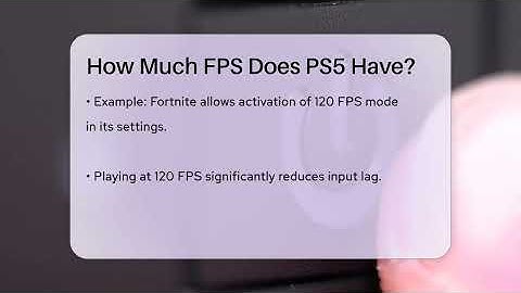 How Much FPS Does PS5 Have? - Video Gamers Vault
