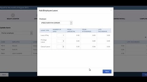 Managing Attendance in QuickBooks Payroll