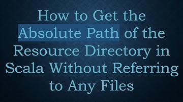 How to Get the Absolute Path of the Resource Directory in Scala Without Referring to Any Files