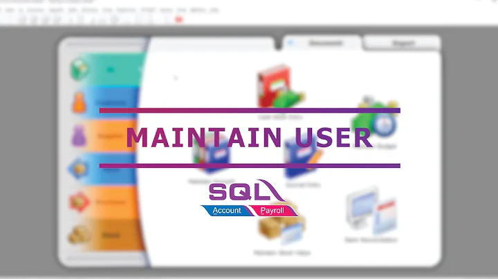 Maintain User - Reset Password - Access Right - SQL Accounting Software