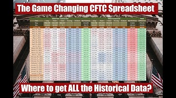 🤷‍♂️ Where to get ALL Historical CFTC Raw Data 📊 How to format CoT Report Data to Excel Spreadsheet