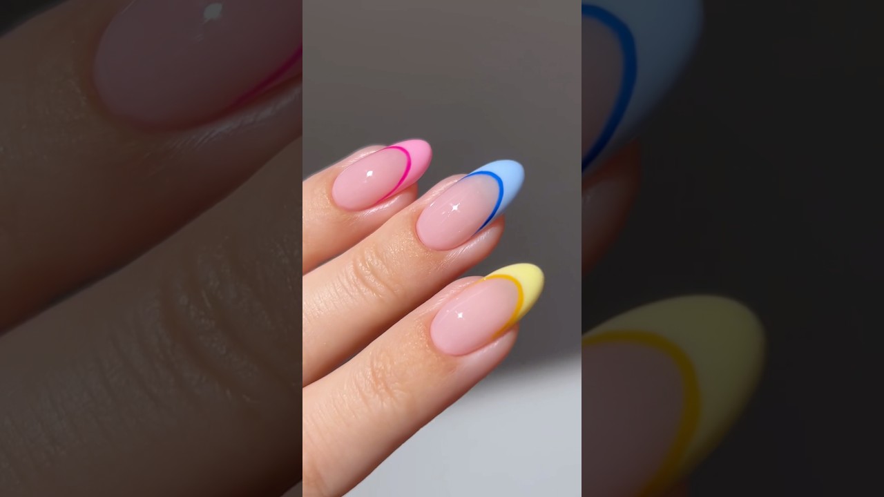 🎨💅🏻 colorful double french 