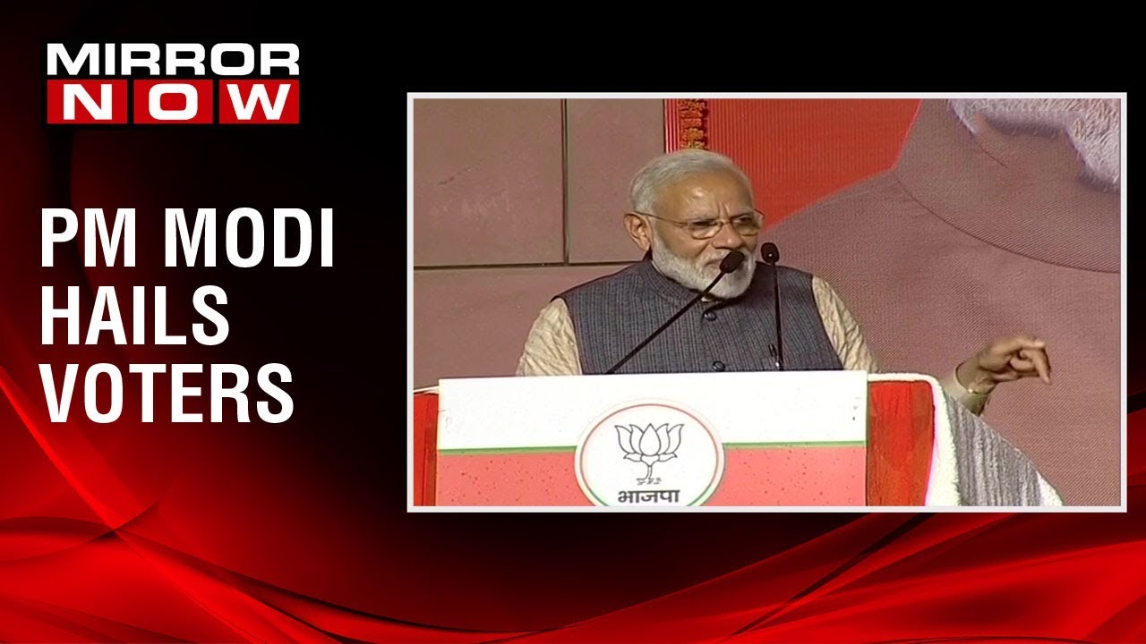 PM Narendra Modi hails voters for turning up in record numbers, says 'This is a historic mandate' pm modi speech today live video
