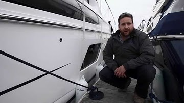 How to secure a boat in a berth using a spring line.