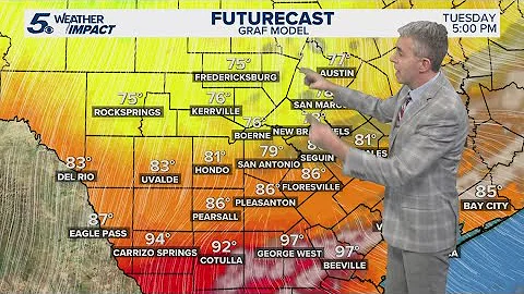 Cold front expected Tuesday | KENS 5 Weather Impact Forecast