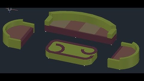 How to Create Sofa Set in Auto cad#2d #3d #furniture #autocad #youtubeshorts #youtueb #soft