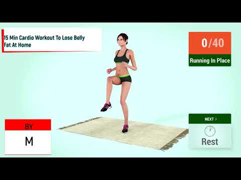 15 Min Cardio Workout To Lose Belly Fat At Home/15 წუთი კარდიო ვარჯიში მუცლის ცხიმის დასაკლებად სა