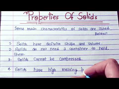 5 lines on Solids|Characteristics|Significance Of Solid| Importance Of Solids|Properties of Solids