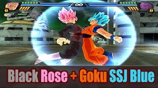 Goku SSG Blue and Black Goku Rose Fusion | Saiyan Blue Rose | DBZ Tenkaichi 3 (MOD)