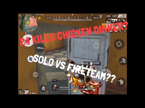 24 KILLS PLUS CHICKEN DINNER SOLO VS FIRETEAM??? | Rules Of Survival Highlights