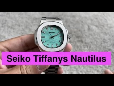 This #Seiko #tiffany #nautilus MOD is amazing! Email me to BUY!! - YouTube