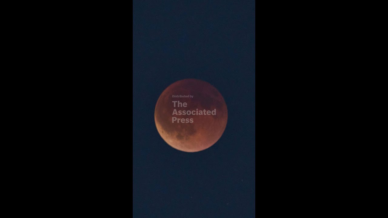 Total lunar eclipse, a blood moon, seen in the Middle East