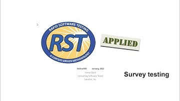 Survey Testing - James Bach