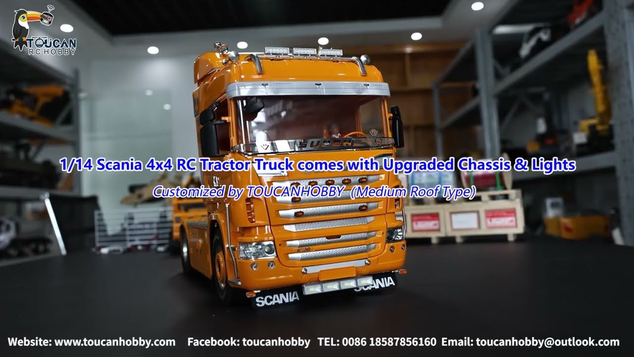 1/14 medium roof type metal 4*4 chassis RC tractor truck