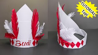 ide kreatif cara membuat topi dari kertas untuk MPLS MOS juga karnaval 17 Agustus merah putih