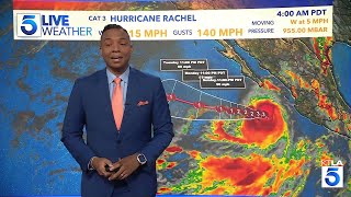 Hurricane Rachel strengthens to a Cat 3 storm off Mexico's Pacific coast