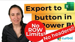 export data from power bi - no limits -no headers