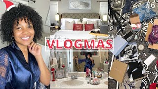 VLOGMAS DAY 6:🎄 New Boots + Holiday Clean \& Decorate | Bedroom \& Bathroom + Mail Unboxing Haul.
