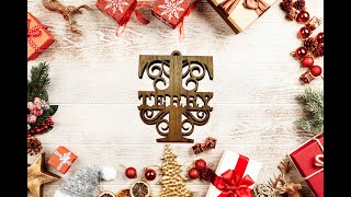 Wooden Monogram Christmas Ornaments 2021