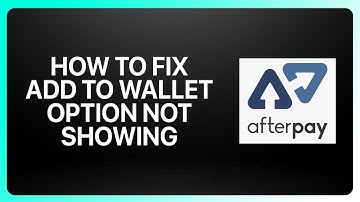 How To Fix “Afterpay Add to Wallet Option Not Showing” Error 2025! Tutorial