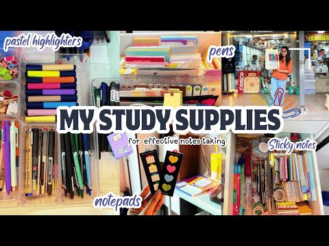 My study supplies *cute and aesthetic stationary haul*✏️|for all students #teluguvlogs
