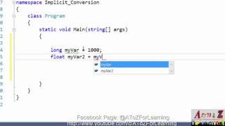 45- Implicit Conversion Operations   عمليات التحويل بين الأنواع داخلياً أو ضمنياً