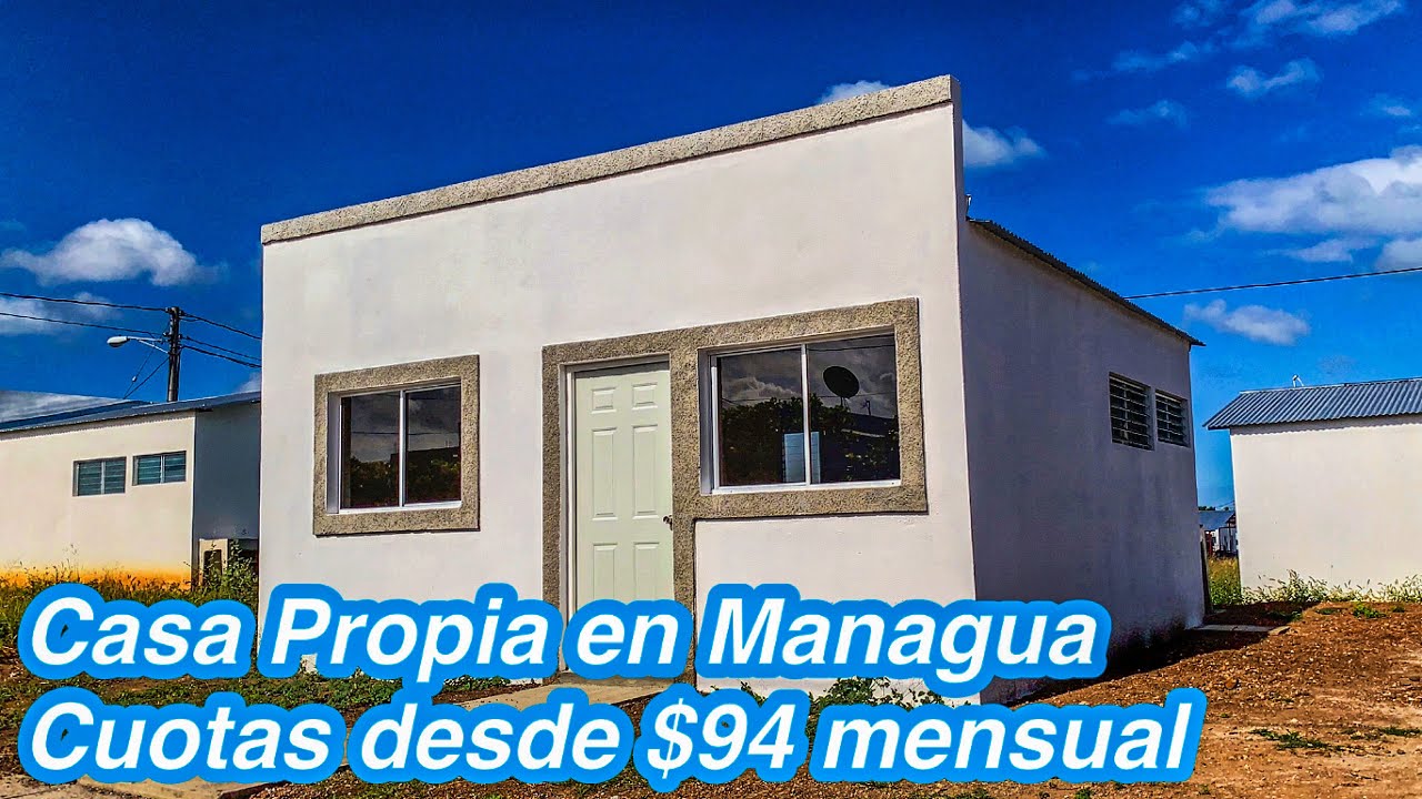 Casas al crédito en Managua Nicaragua con cuotas de $94 mes - YouTube