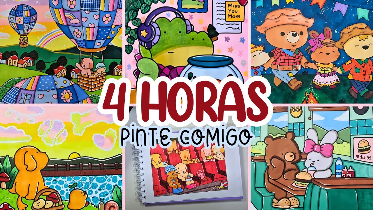 4 HORAS COLORINDO COMIGO PARA RELAXAR | BOBBIE GOODS | COCO WYO | TOUCH | CHEN RUI | PINTE COMIGO