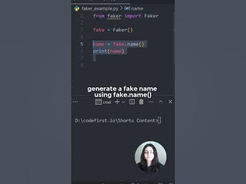 Python Generate Fake Data with Faker #shorts #pythontutorial - YouTube