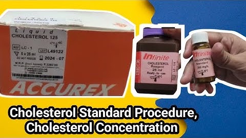 Cholesterol Standard Calibration Process || Cholesterol Concentration Producer || Accurex AT 112+