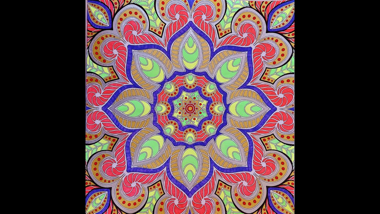 Beautiful intricate mandala coloring