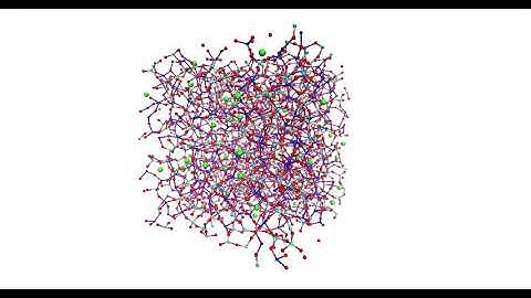 Simulation of a calcium aluminosilicate glass