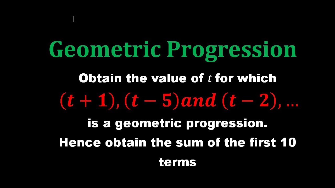 Sequence and Series: Geometric Progression - YouTube