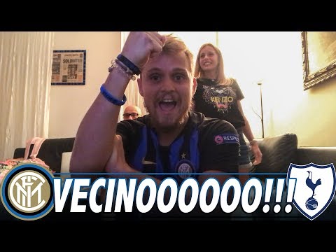 INTER TOTTENHAM 2-1 LA RIPRENDE VECINOOOOO!! REACTION TIFOSI INTERISTI W/GIULIA