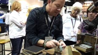 Tim Holtz CHA Summer 2012 Sizzix Demo'ing Snowflake Rosette Die