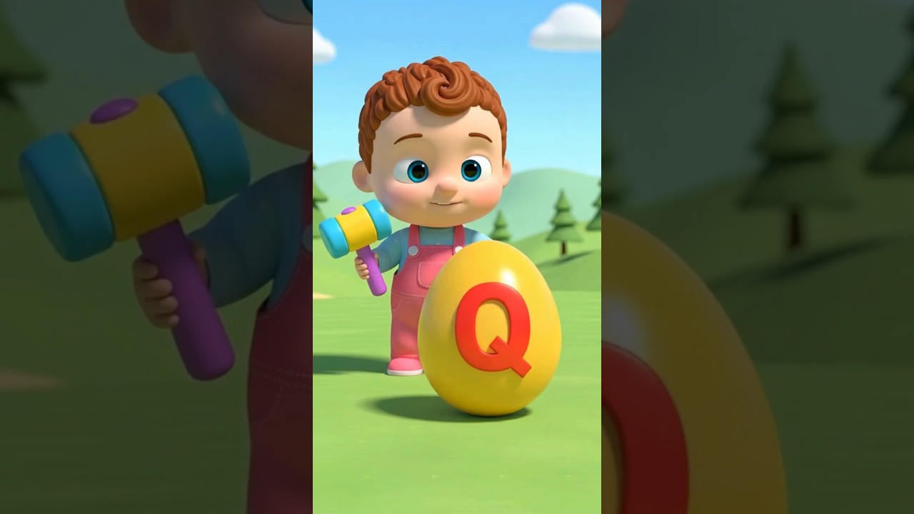 ABC Song for Kids (Q-V) | Fun Alphabet Nursery Rhyme | ABCD Learning Song 