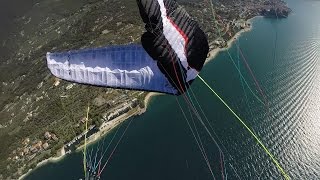 First time wingover practice at Lake Garda Italy  Ozone Rush4