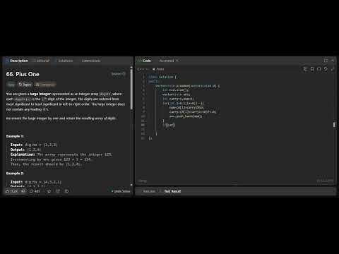 LeetCode 66. Plus One | POTD 01/01/26