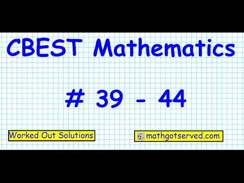 Video CBEST practice test 39 44 california basic educational... - youtube