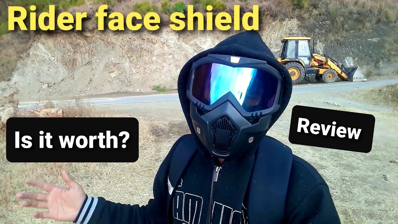Rider face shield for bikers & cyclists. Review by Famous Rider 
